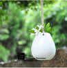 AIBEI-ZAKKA Ceramic White Hanging Flower Pot