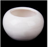 Vintage Round White Ceramic Flowerpot