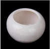 Vintage Round White Ceramic Flowerpot