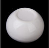 Vintage Round White Ceramic Flowerpot